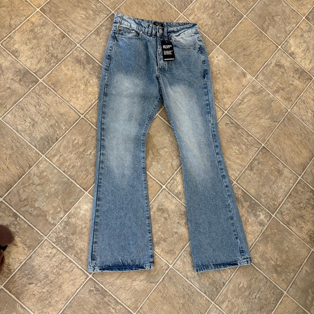 Boohoo Light Blue Flared Jeans